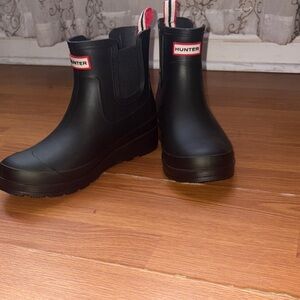 Hunter Black Short Rain Boots